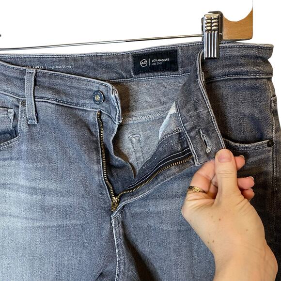 AG Adriano Goldschmied The Farrah High Rise Skinny Ankle Jeans Unpaved, size 30 - Picture 3 of 4